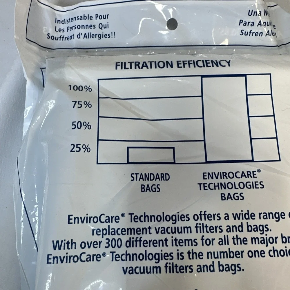 ENVIROCARE TECHNOLOGIES ORECK TYPE CC 11 Total VACUUM BAGS MICRO FILTRATION